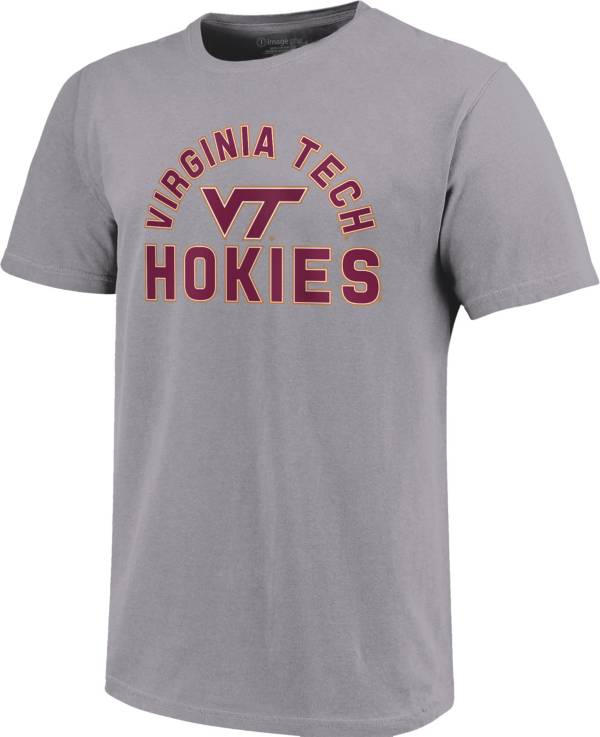 Image One Men's Virginia Tech Hokies Grey Retro Stack T-Shirt