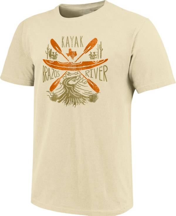 Image One Men's Texas Kayak Stamp Graphic T-Shirt