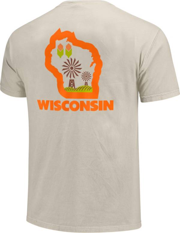 Image One Men's Wisconsin Bold State Graphic T-Shirt