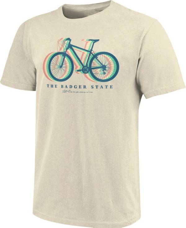 Image One Men's Wisconsin Colorful Bikes Graphic T-Shirt