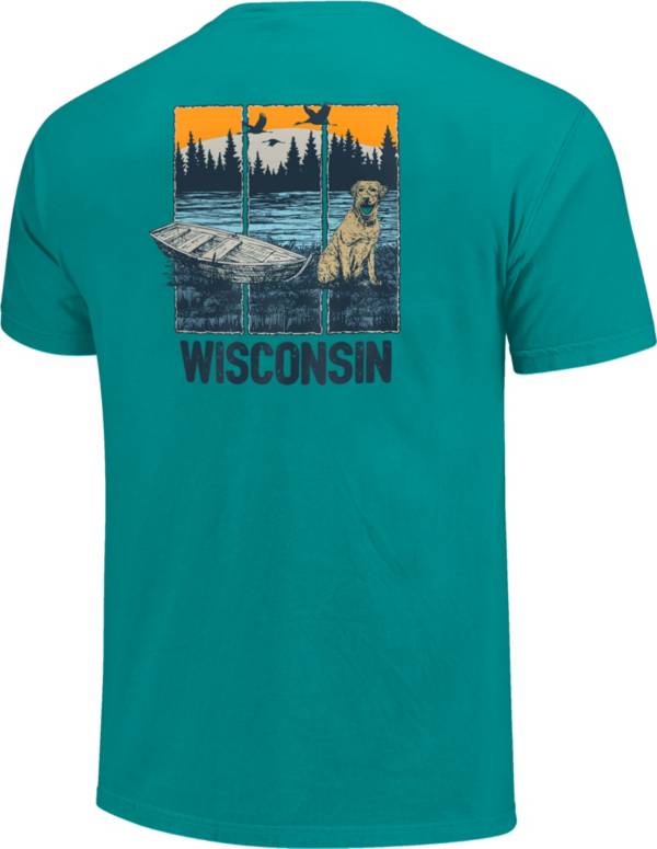 Image One Men's Wisconsin On The Bank Graphic T-Shirt