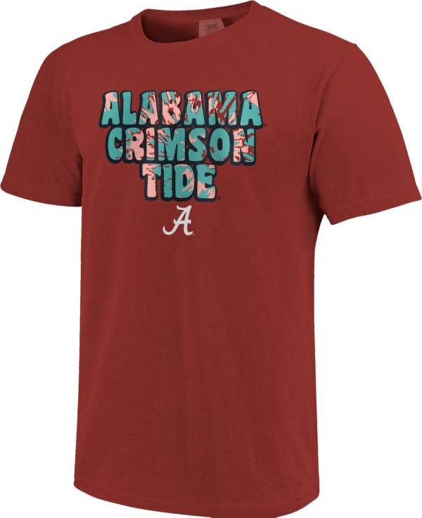 Image One Women's Alabama Crimson Tide Crimson Groovy T-Shirt