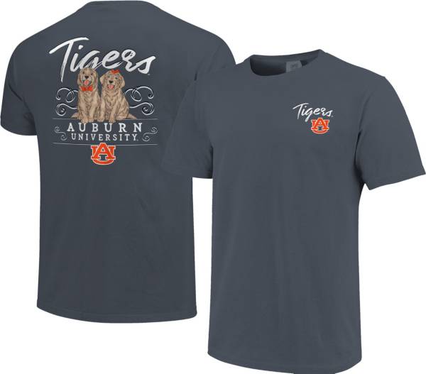 Image One Women's Auburn Tigers Blue Double Trouble T-Shirt