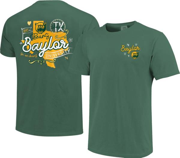 Image One Women's Baylor Bears Green Doodles T-Shirt