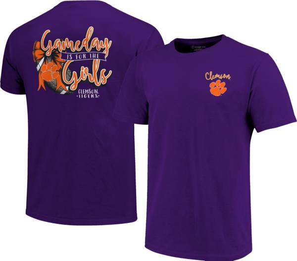 Image One Women's Clemson Tigers Regalia Gameday Bow T-Shirt