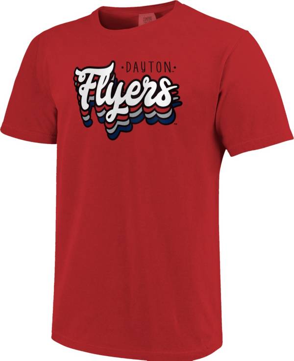 Image One Women's Dayton Flyers Red Retroscript T-Shirt