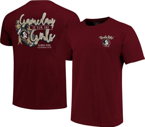 Image One Women's Florida State Seminoles Garnet Gameday Bow T-Shirt