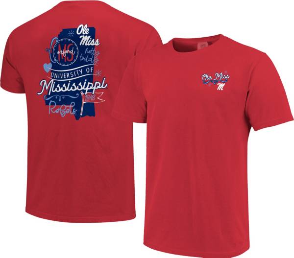 Image One Women's Ole Miss Rebels Red Doodles T-Shirt product image