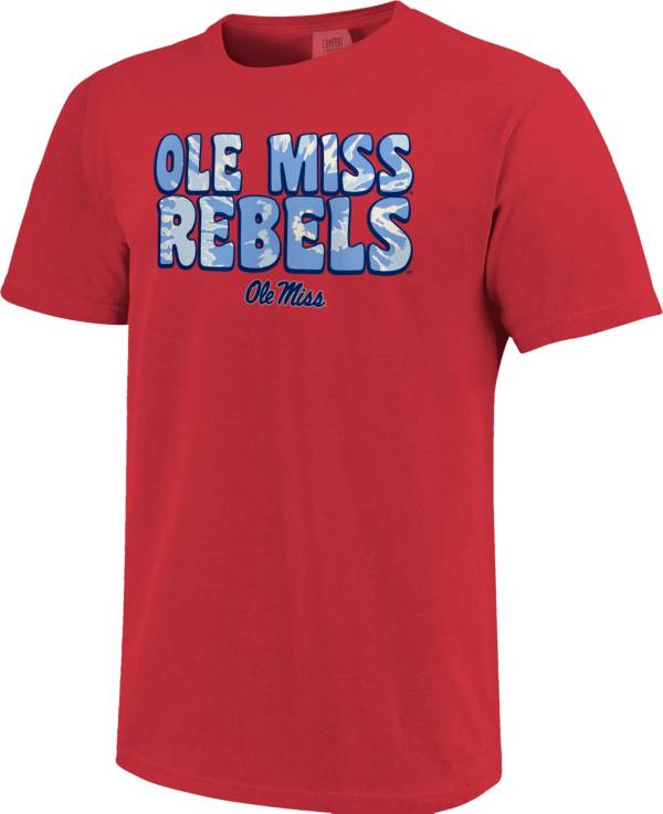 Image One Women's Ole Miss Rebels Red Groovy T-Shirt