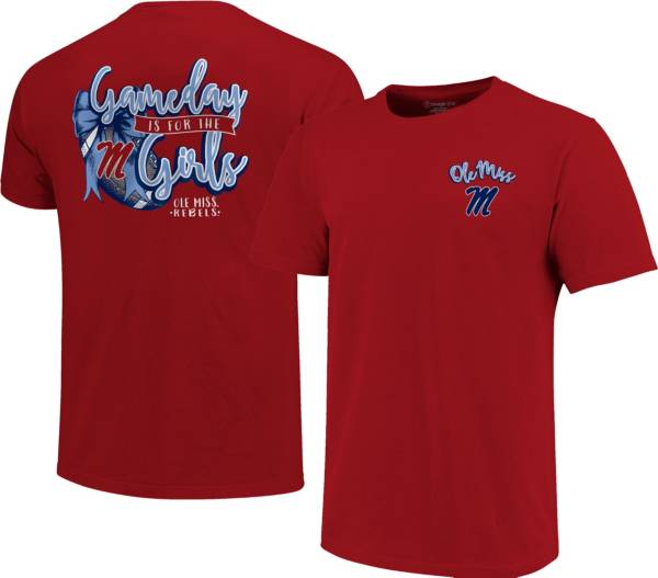 Image One Women's Ole Miss Rebels Red Gameday Bow T-Shirt