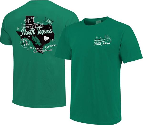 Image One Women's North Texas Mean Green Doodles Green T-Shirt product image
