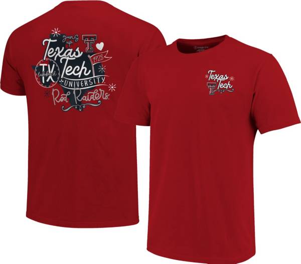 Image One Women's Texas Tech Red Raiders Red Doodles T-Shirt