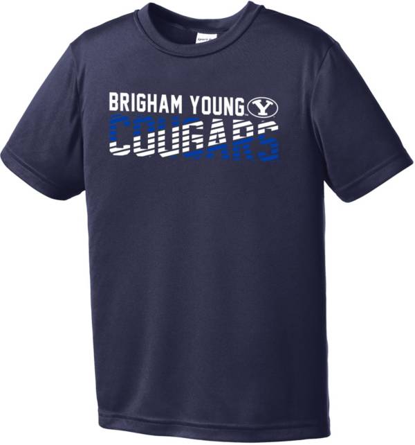 Image One Youth BYU Cougars Blue Diagonal Competitor T-Shirt