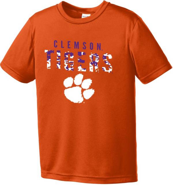 Image One Youth Clemson Tigers Orange Digital Camo Competitor T-Shirt