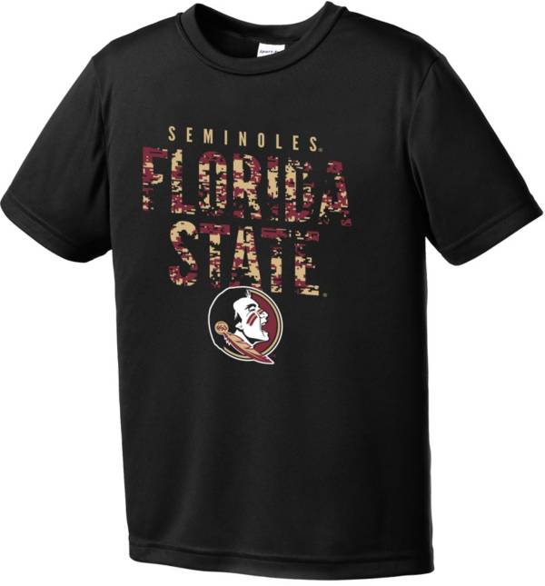 Image One Youth Florida State Seminoles Black Digital Camo Competitor T-Shirt