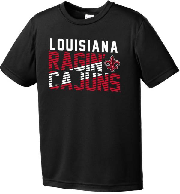 Image One Youth Louisiana-Lafayette Ragin' Cajuns Black Diagonal Competitor T-Shirt