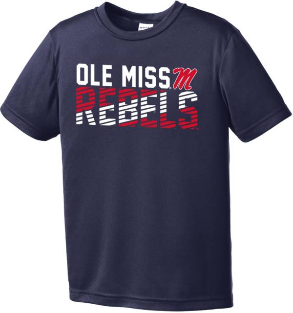 Image One Youth Ole Miss Rebels Blue Diagonal Competitor T-Shirt