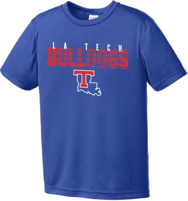 Image One Youth Louisiana Tech Bulldogs Blue Destroyed Competitor T-Shirt