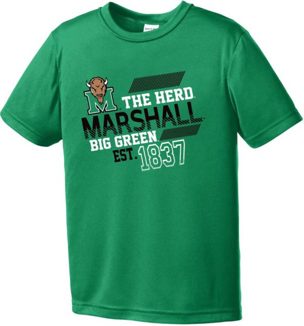 Image One Youth Marshall Thundering Herd Green Offsides Competitor T-Shirt