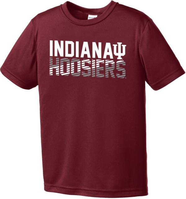 Image One Youth Indiana Hoosiers Crimson Diagonal Competitor T-Shirt