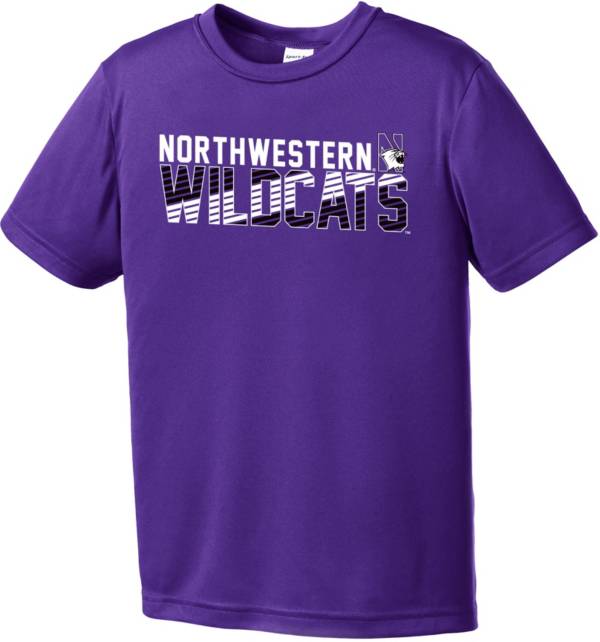 Image One Youth Northwestern Wildcats Purple Diagonal Competitor T-Shirt