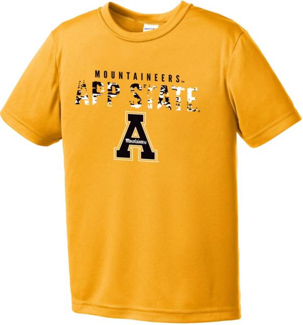 Image One Youth Appalachian State Mountaineers Gold Digital Camo Competitor T-Shirt