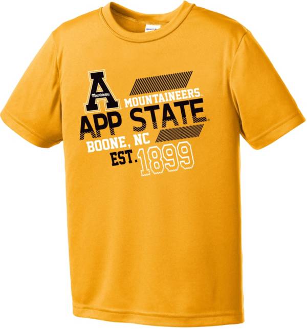 Image One Youth Appalachian State Mountaineers Gold Offsides Competitor T-Shirt