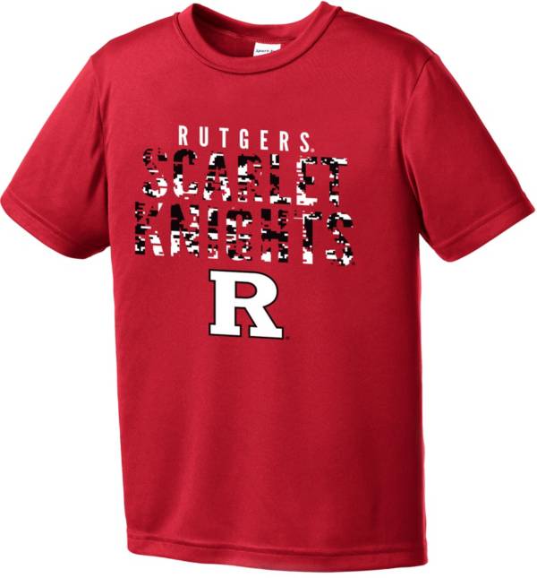 Image One Youth Rutgers Scarlet Knights Scarlet Digital Camo Competitor T-Shirt