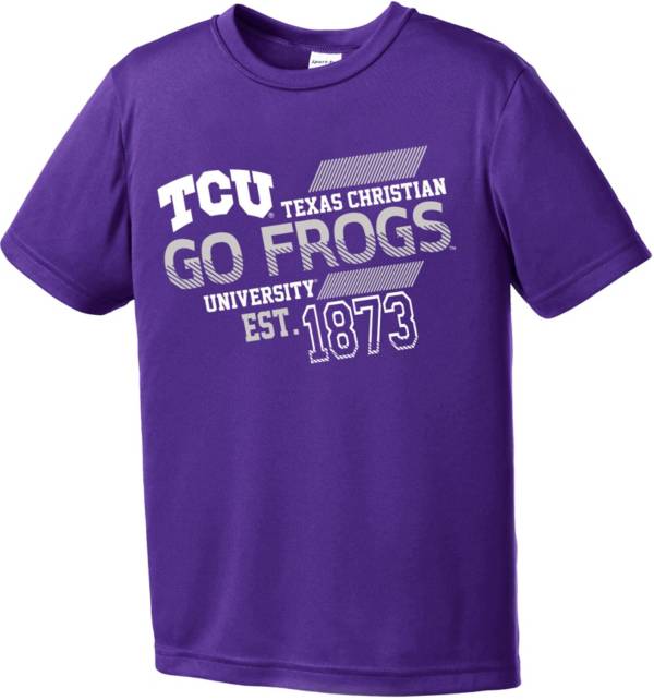 Image One Youth TCU Horned Frogs Purple Offsides Competitor T-Shirt