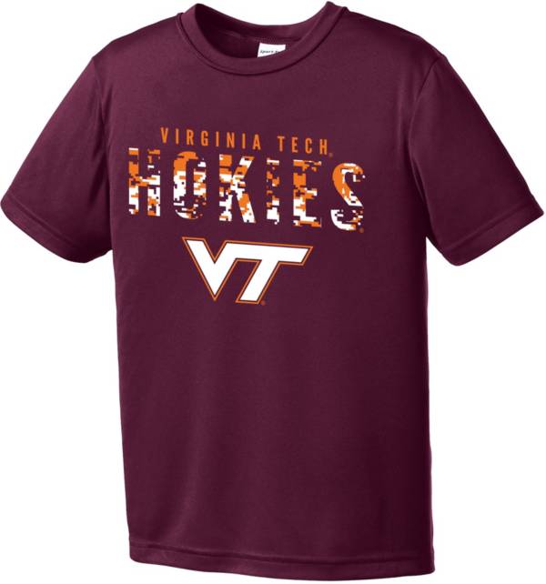 Image One Youth Virginia Tech Hokies Maroon Digital Camo Competitor T-Shirt