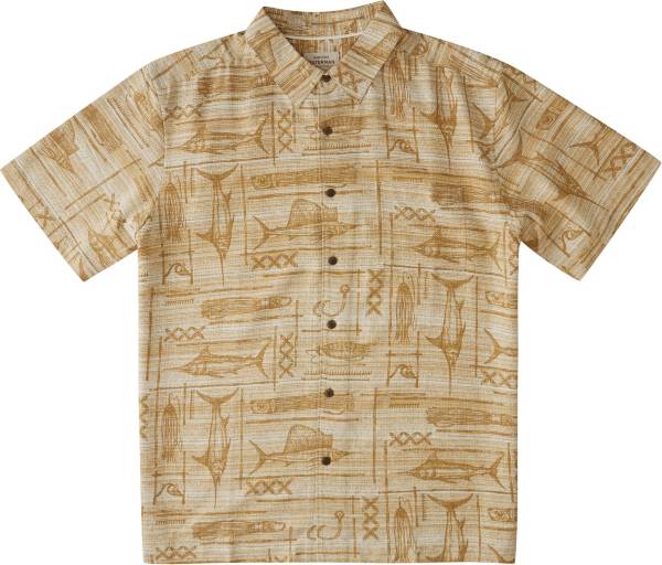 Quiksilver Men's Blue Water Fish Short Sleeve Shirt