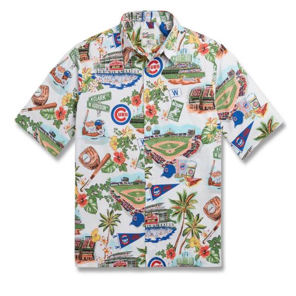 Reyn Spooner Men's Chicago Cubs White Scenic Button-Down Shirt