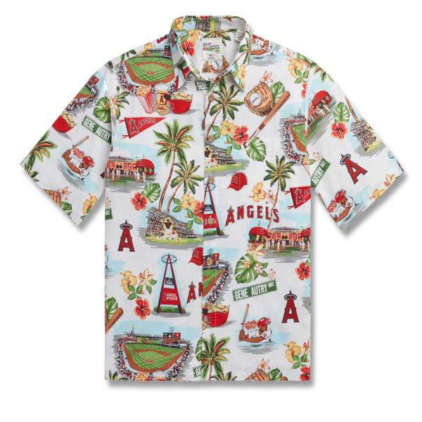 Reyn Spooner Men's Los Angeles Angels White Scenic Button-Down Shirt