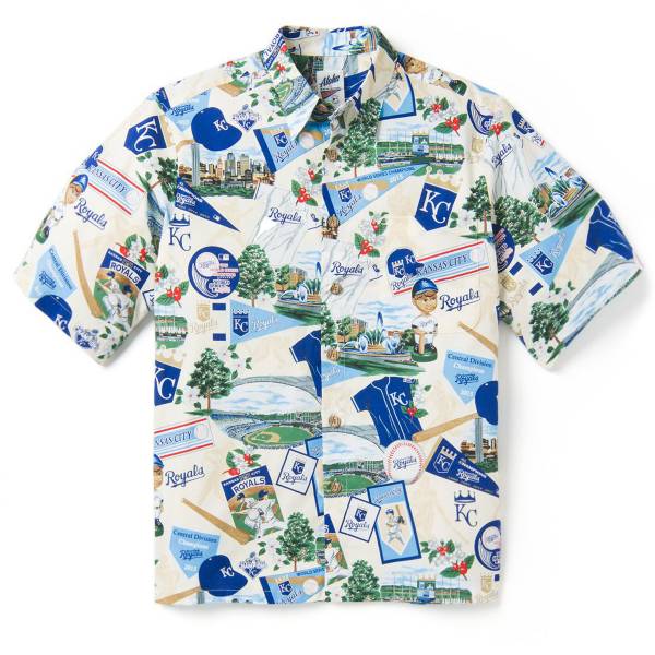 Reyn Spooner Men's Kansas City Royals White Scenic Button-Down Shirt