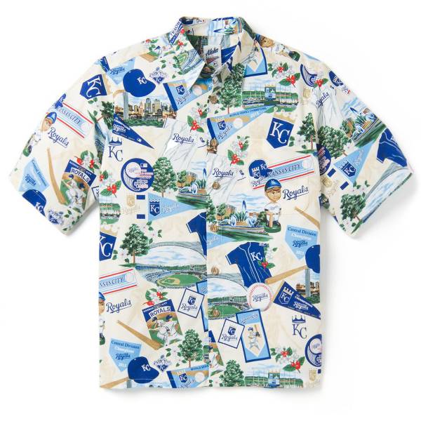 Reyn Spooner Men's Kansas City Royals White Scenic Button-Down Shirt product image
