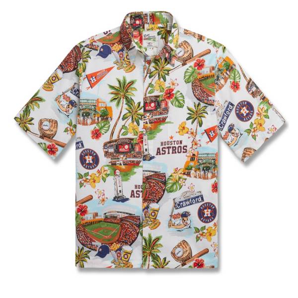Reyn Spooner Men's Houston Astros White Scenic Button-Down Shirt