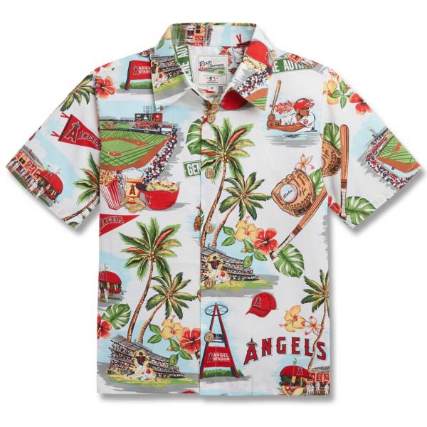 Reyn Spooner Youth Los Angeles Angels White Scenic Button-Down Shirt