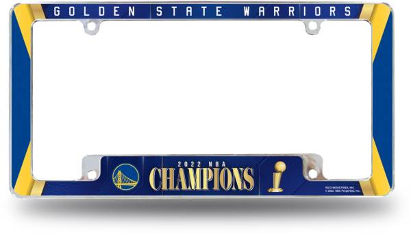 Rico 2022 NBA Champions Golden State Warriors All Over Chrome License Plate Frame