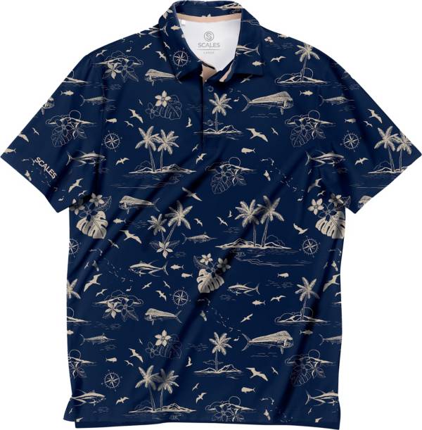 Scales Men's Never A Tourist Golf Polo