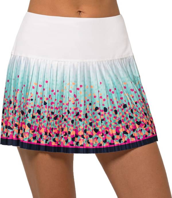 Lucky In Love Women's Leopard Ombre Pleated Skirt