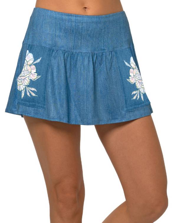 Lucky In Love Women's Rosy Denim Pocket Skirt product image