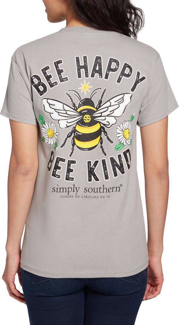 Simply Southern Women's Bee Happy Short Sleeve T-Shirt