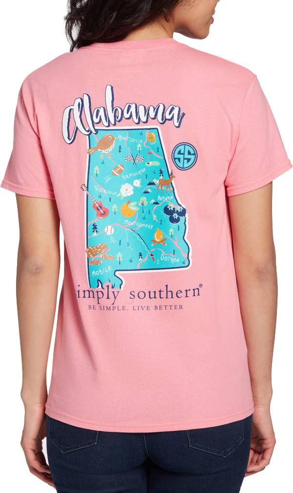 Simply Southern Women's State Alabama Short Sleeve T-Shirt