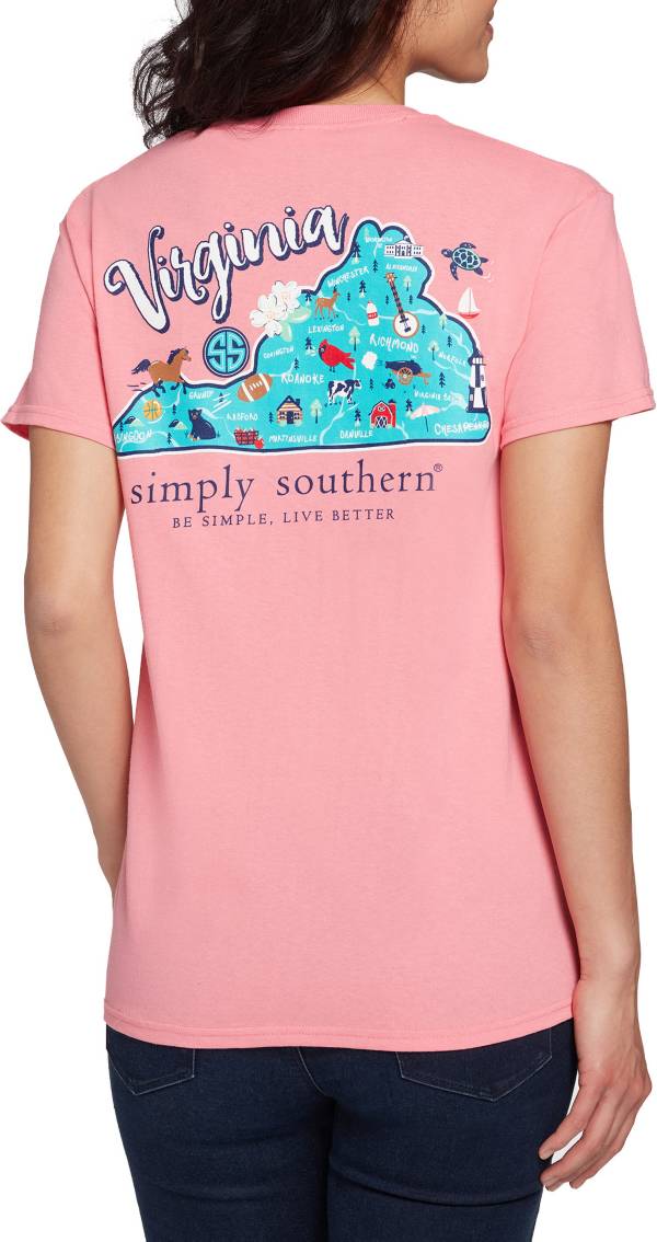 Simply Southern Women's State Virginia Short Sleeve Graphic T-Shirt