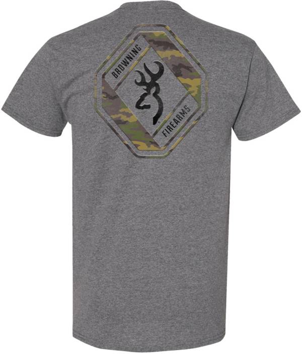 Browning Men's Camo Diamond Buckmark Graphic T-Shirt