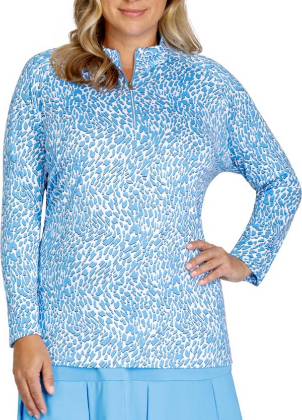 Tail Women's Plus Size Printed 1/4 Zip Golf Top product image