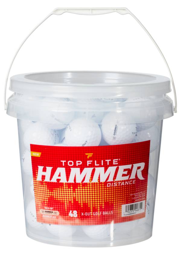 Top Flite 2022 Hammer XOut Golf Balls 48 Pack Bucket Golf Galaxy