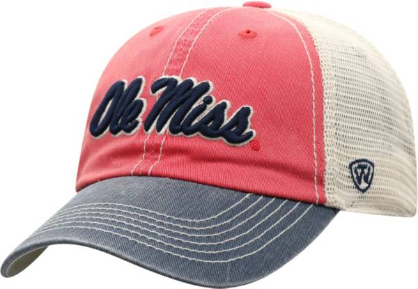 Top of the World Men's Ole Miss Rebels Red/White Off Road Adjustable Hat