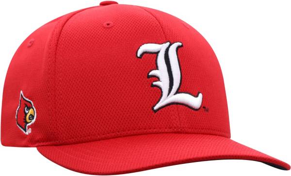 Top of the World Men's Louisville Cardinals Cardinal Red Reflex Stretch Fit Hat