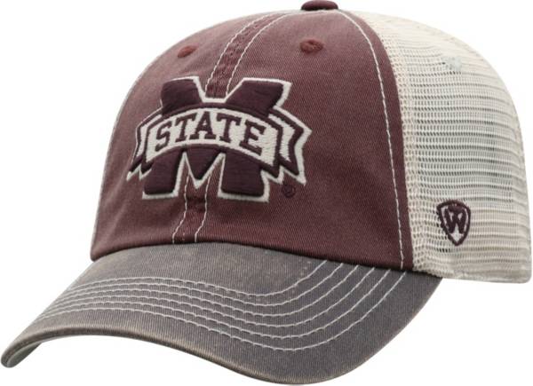 Top of the World Men's Mississippi State Bulldogs Maroon/White Off Road Adjustable Hat